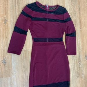 Burgundy mini dress
